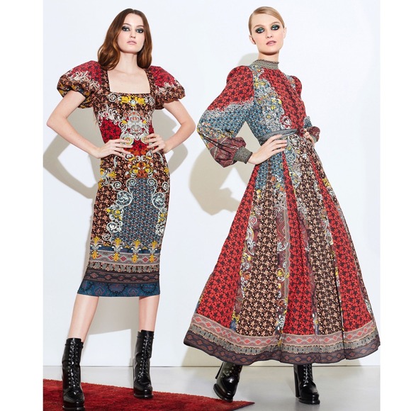 Alice + Olivia Dresses & Skirts - NWT Alice + Olivia Lexia Puff Sleeve Midi Dress 4